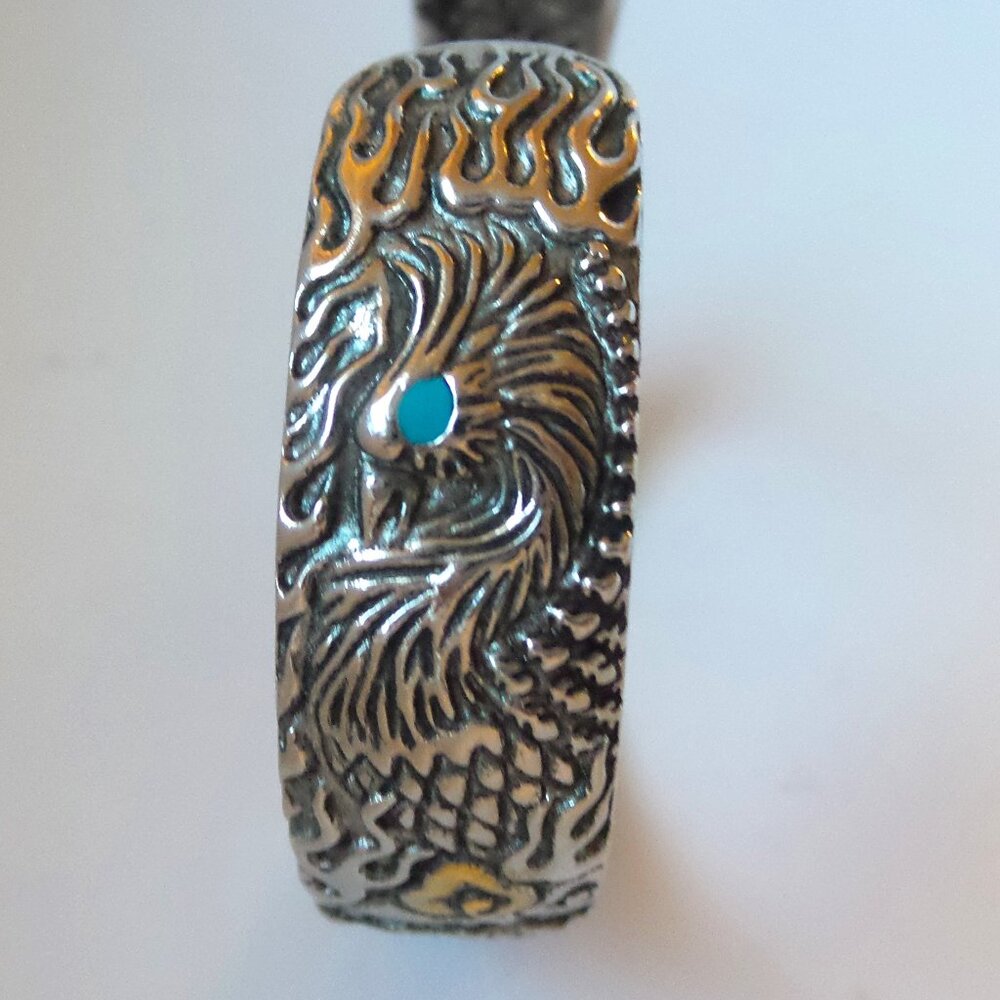 Buddha Power Sterling Silver cuff bracelet - Picture 4 of 15